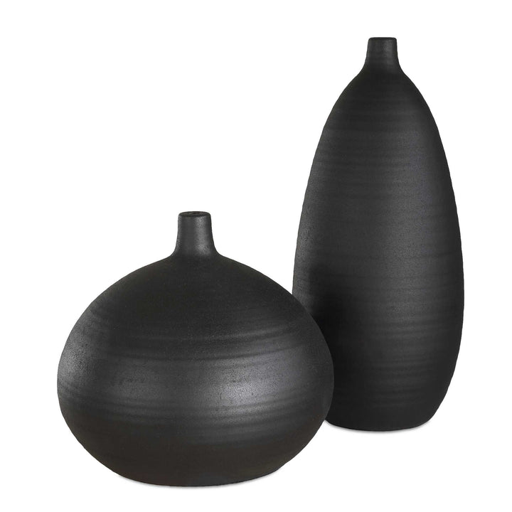 BOWER BLACK VASES | SET OF 2