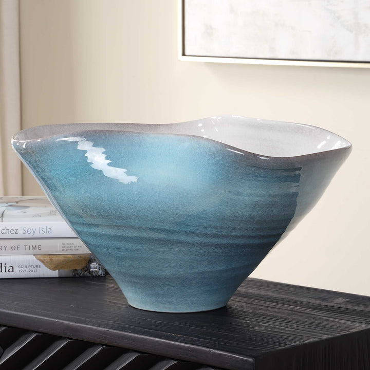 BLUE CREST CERAMIC BOWL