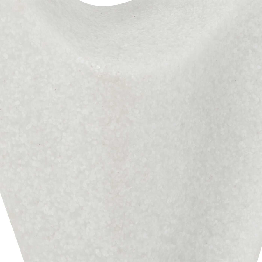 FLUID DROP WHITE STONE SCULPTURE