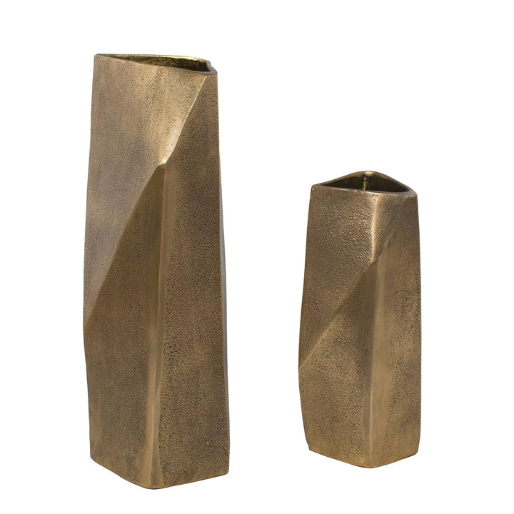 GEOFORM INDOOR-OUTDOOR BRASS VASES