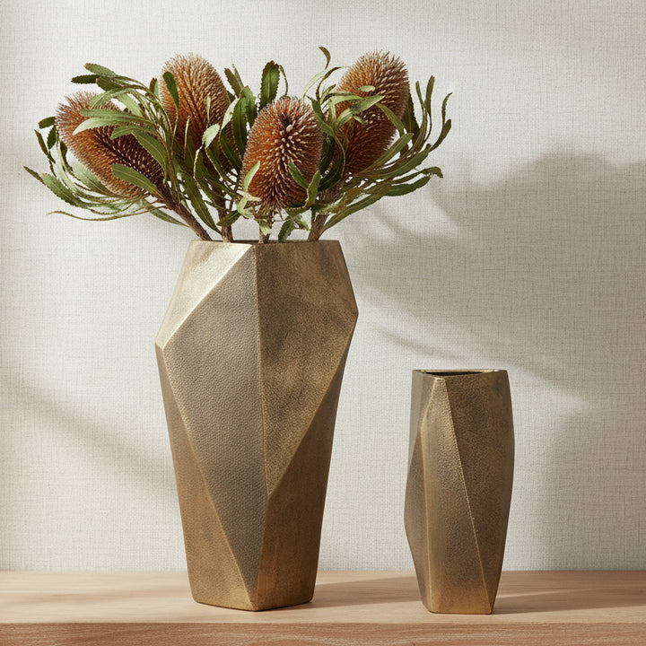GEOFORM INDOOR-OUTDOOR BRASS VASES