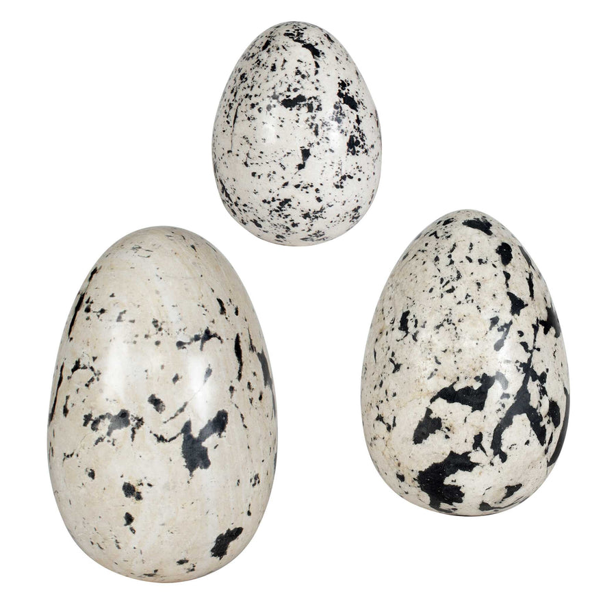 NEST TRIO INDOOR-OUTDOOR STONE EGGS SET