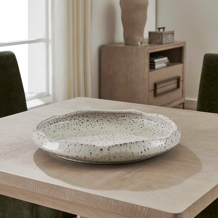 Speckled ceramic plate
