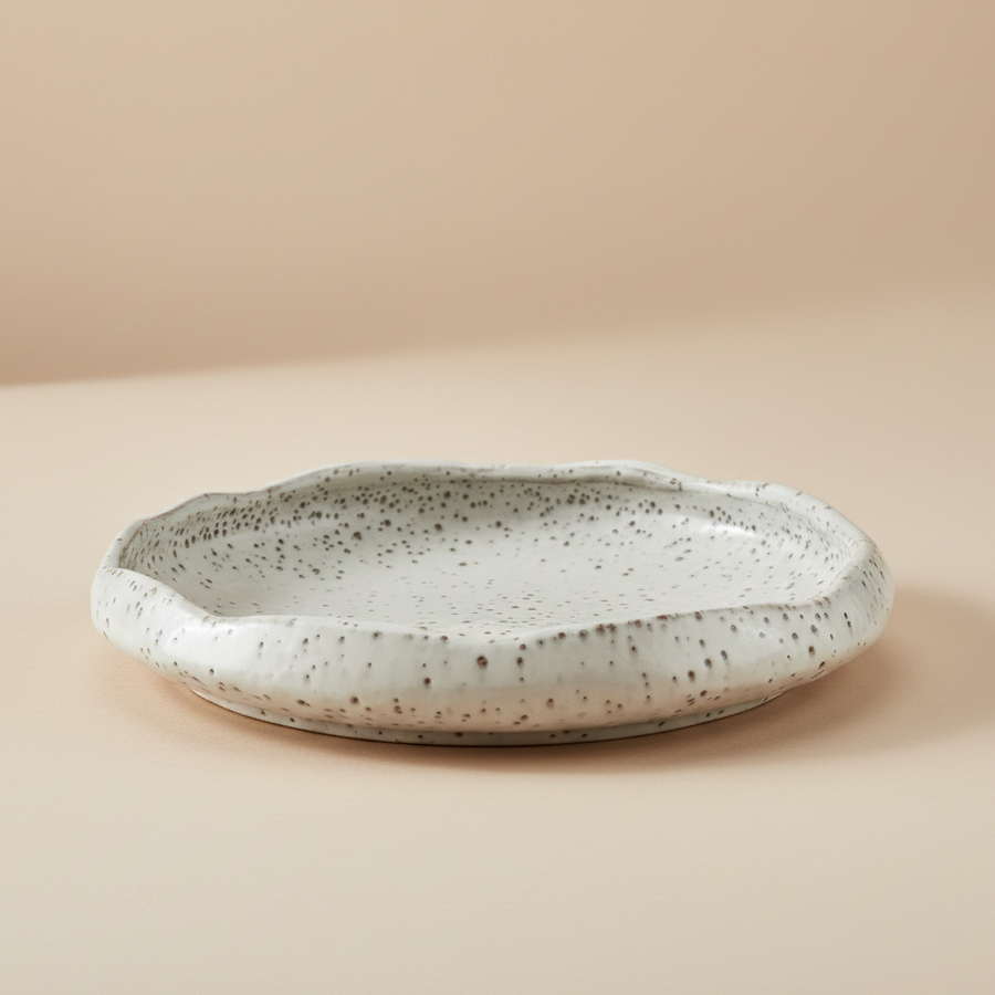 STARDUST RIPPLE SPECKLED CERAMIC BOWL