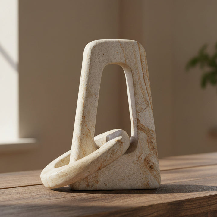 LIMESTONE KNOT SCULPTURE