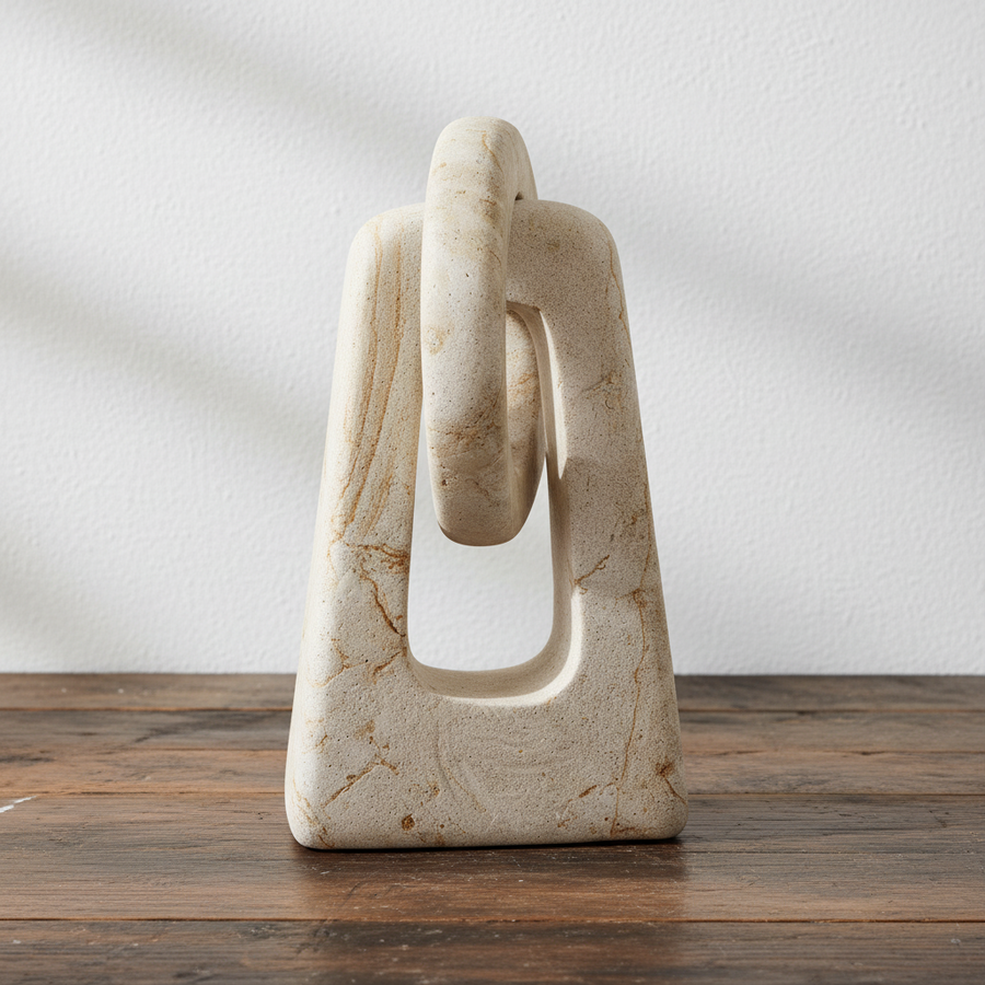 LIMESTONE KNOT SCULPTURE