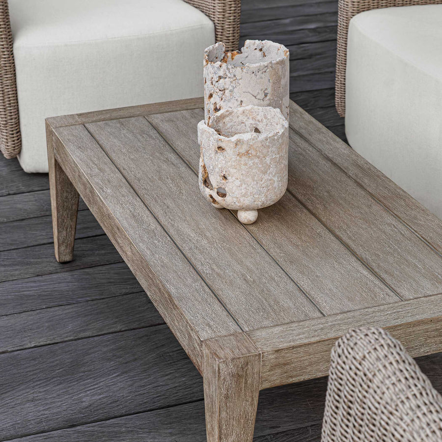 QUARRIED STONE CANDLEHOLDER SET