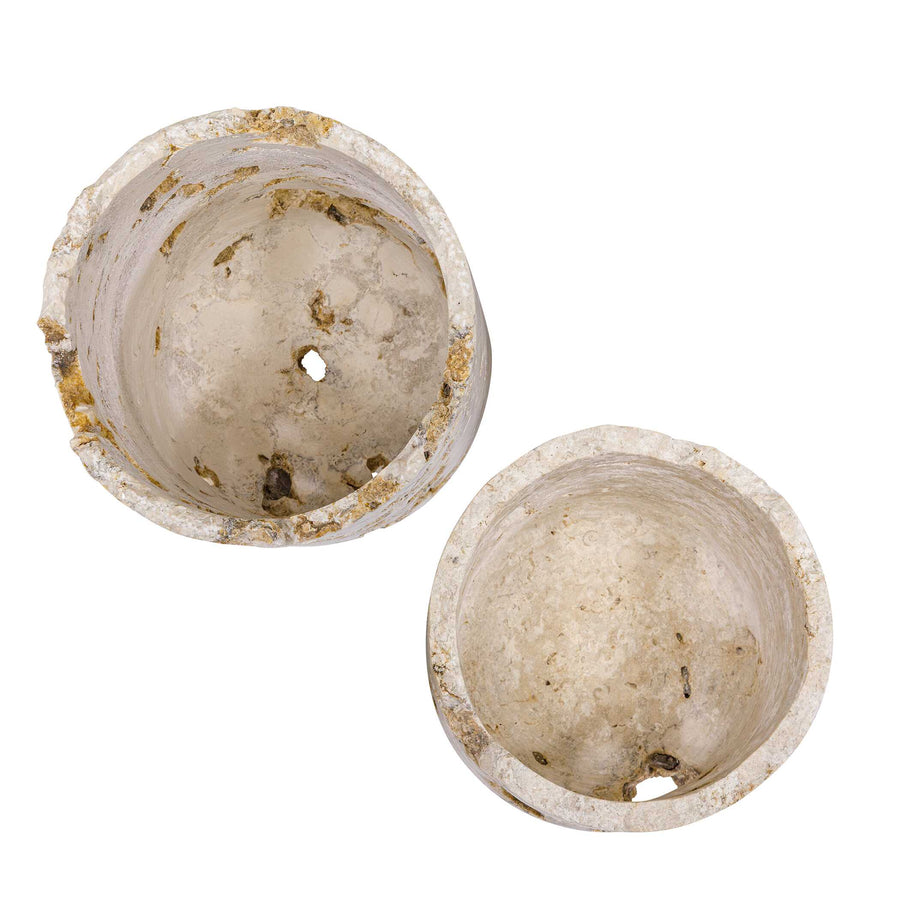 QUARRIED STONE CANDLEHOLDER SET