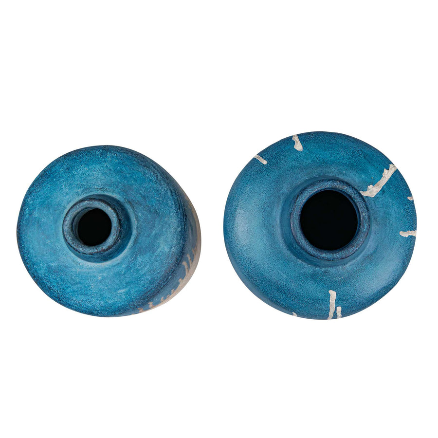 COASTAL CASCADE BLUE VASES | SET OF 2