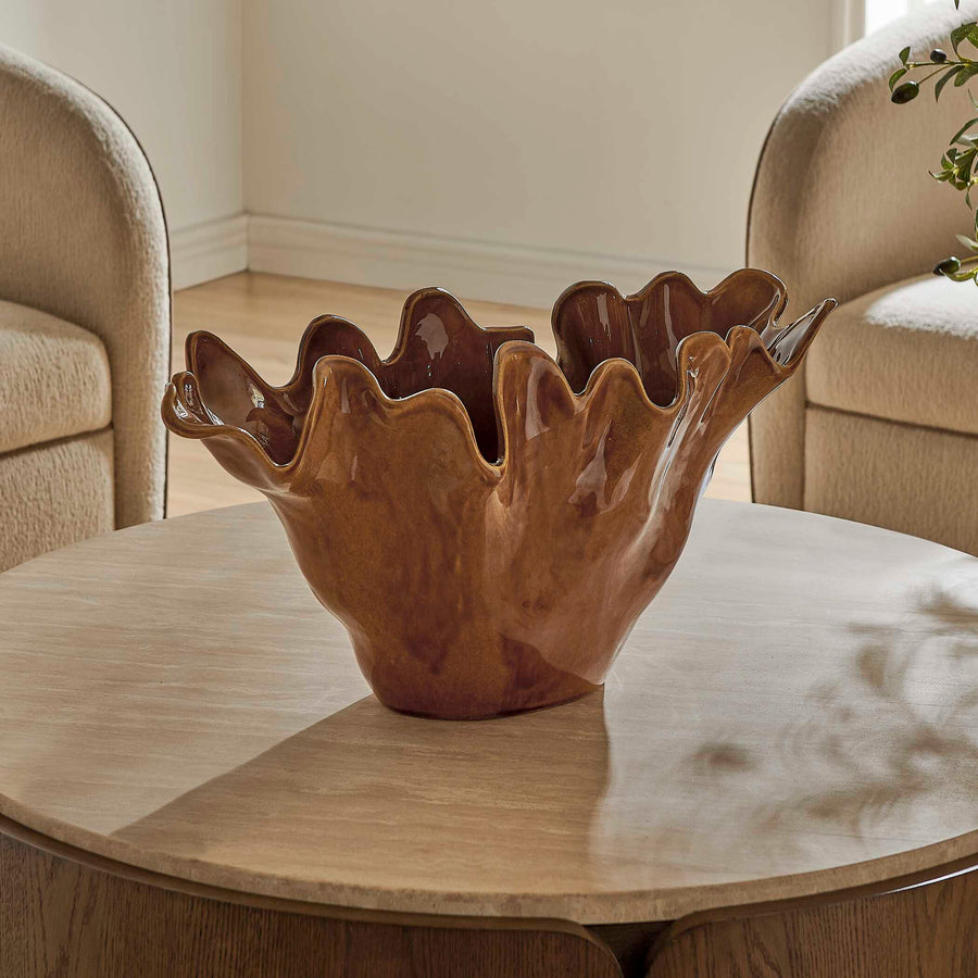 AMBER TIDE CERAMIC BOWL