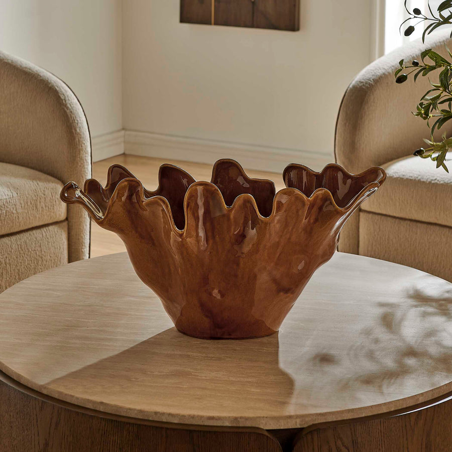 AMBER TIDE CERAMIC BOWL
