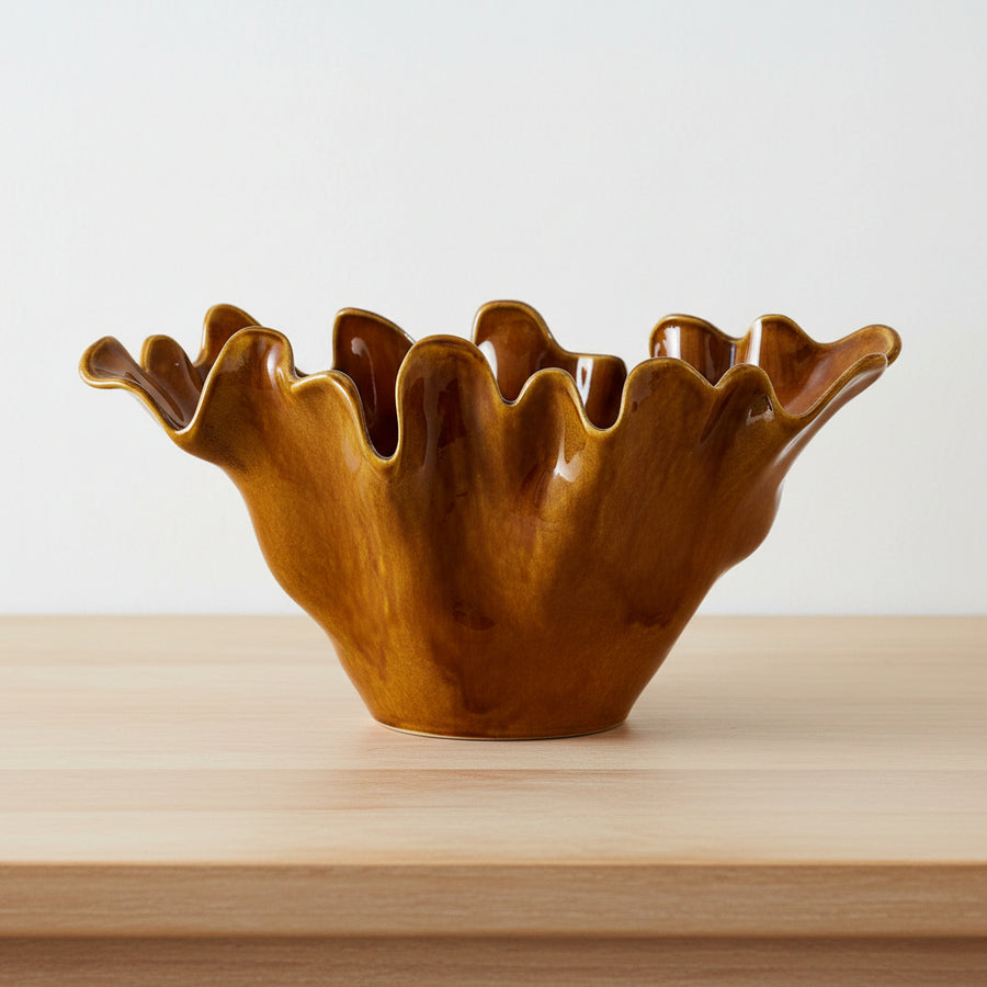 AMBER TIDE CERAMIC BOWL