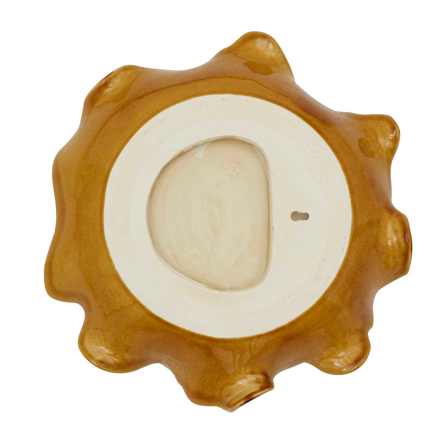 GOLDEN CREST RUFFLE CERAMIC BOWL