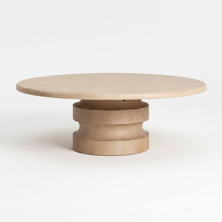 ADLER LIGHT WOODEN ROUND COFFEE TABLE