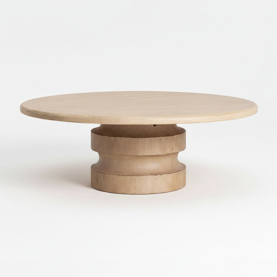 ADLER LIGHT WOODEN ROUND COFFEE TABLE