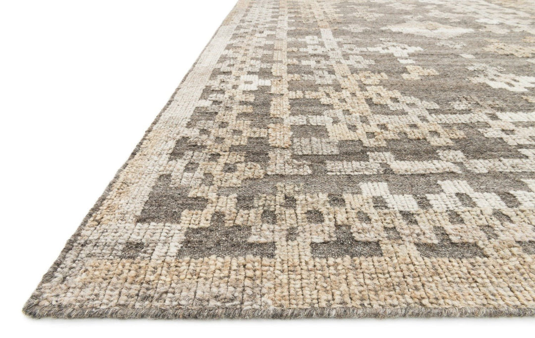 AKINA 01 HAND - WOVEN WOOL RUG: GREY, SAND