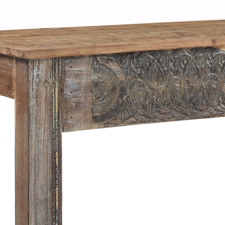 ALBA CARVED WOOD CONSOLE TABLE
