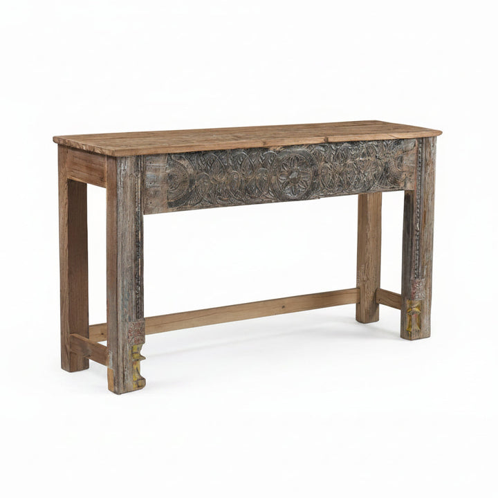 ALBA CARVED WOOD CONSOLE TABLE