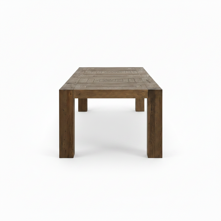 ALDAN RUSTIC OAK EXTENSION DINING TABLE