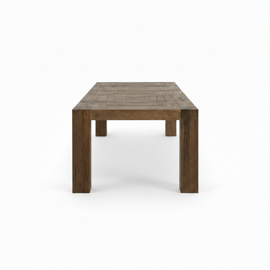 ALDAN RUSTIC OAK EXTENSION DINING TABLE