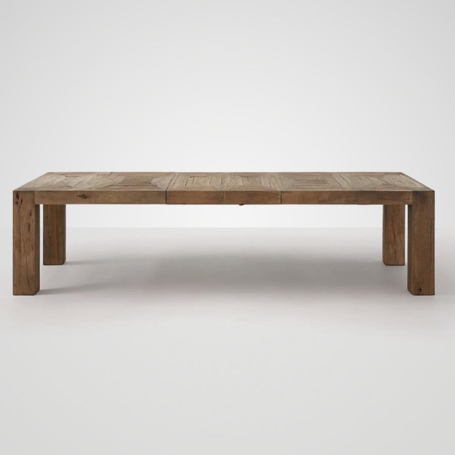 ALDAN RUSTIC OAK EXTENSION DINING TABLE