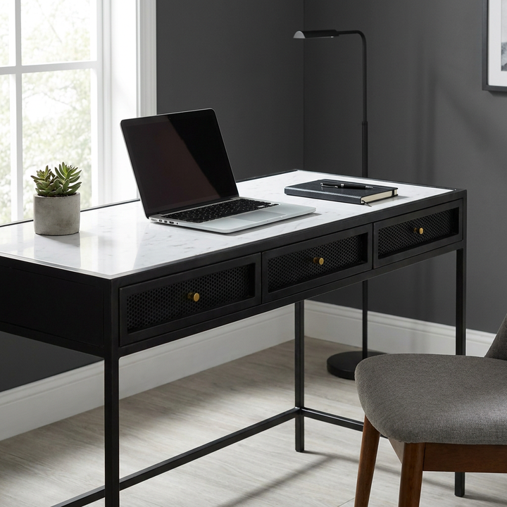 ALINA INDUSTRIAL IRON WRITING DESK