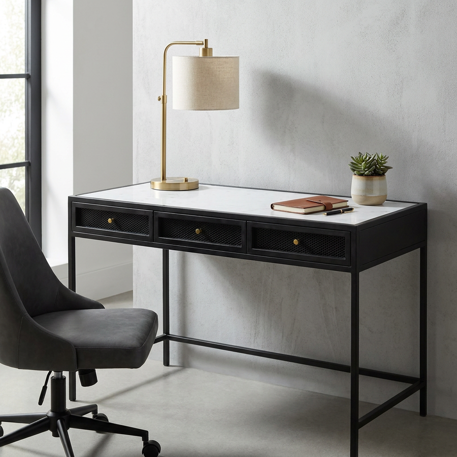 ALINA INDUSTRIAL IRON WRITING DESK