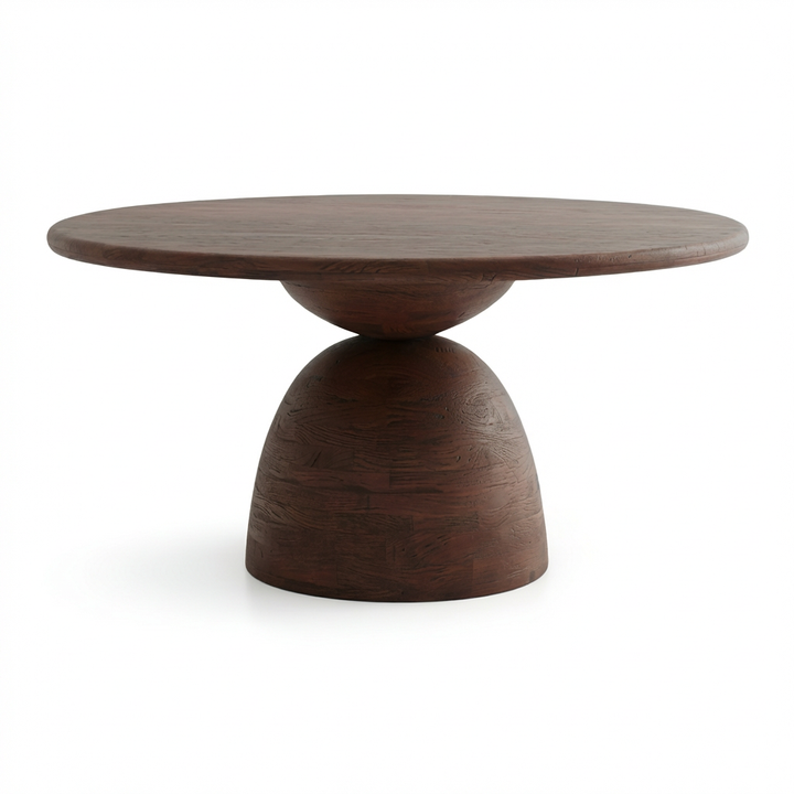 AMBER ROUND MANGO WOOD DINING TABLE
