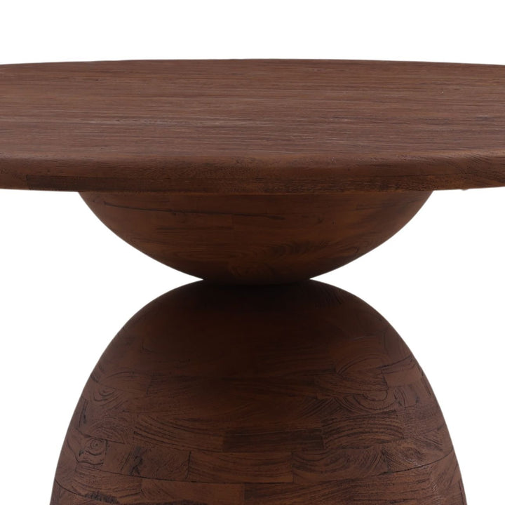 AMBER ROUND MANGO WOOD DINING TABLE