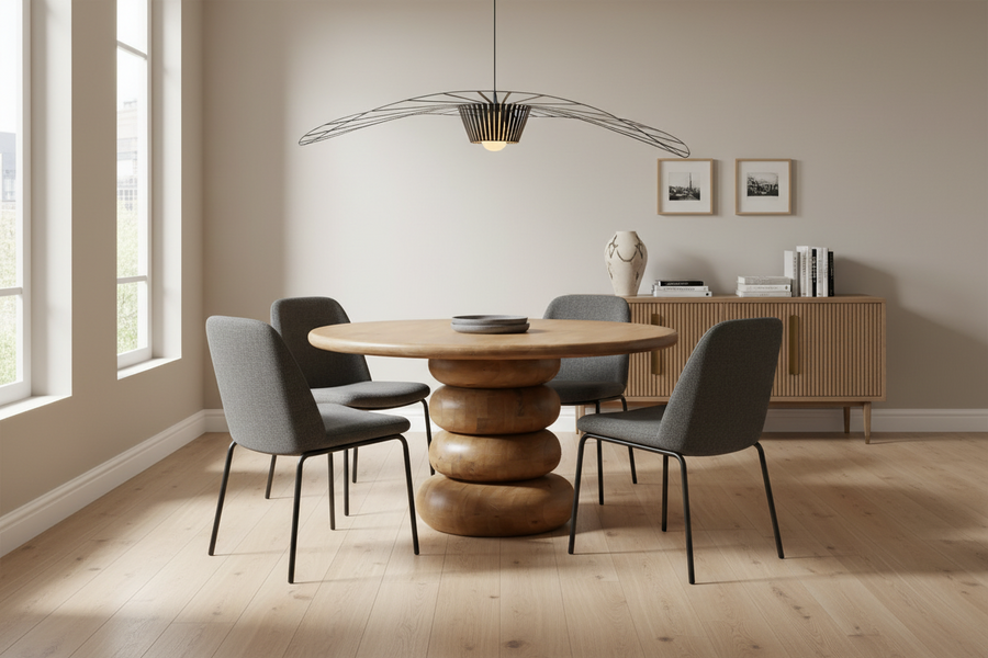 ANELE 54"RD PEDESTAL DINING TABLE