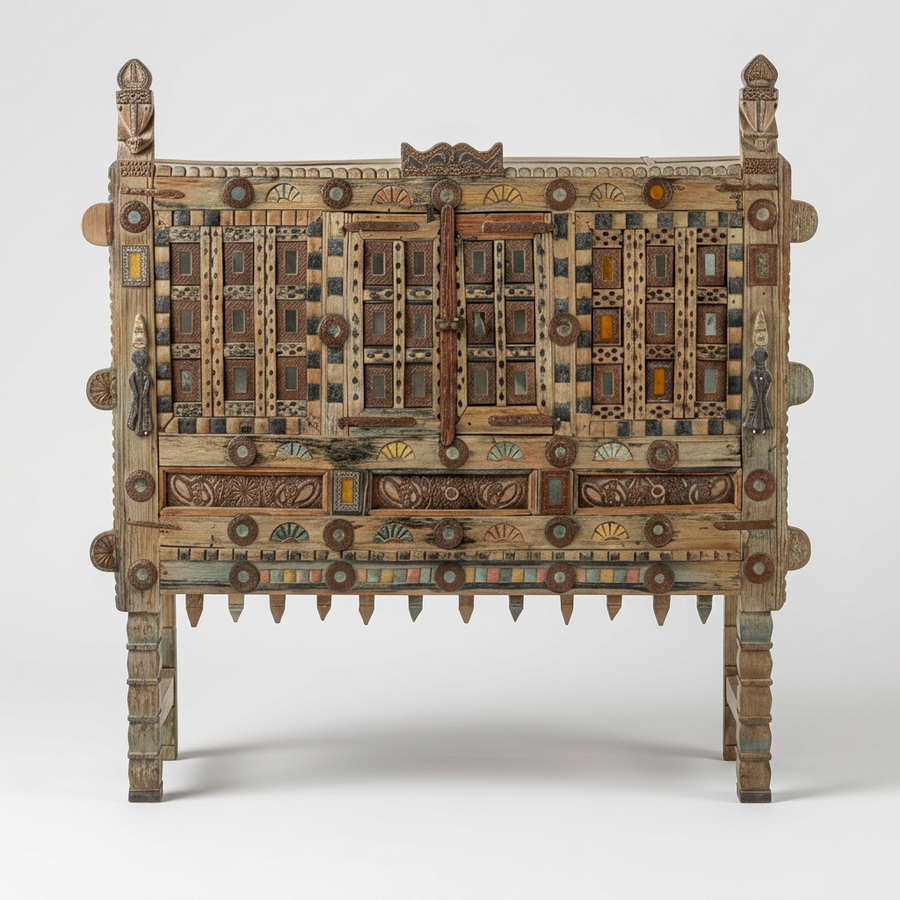 ANTIQUE INDIAN DAMCHIYA CABINET