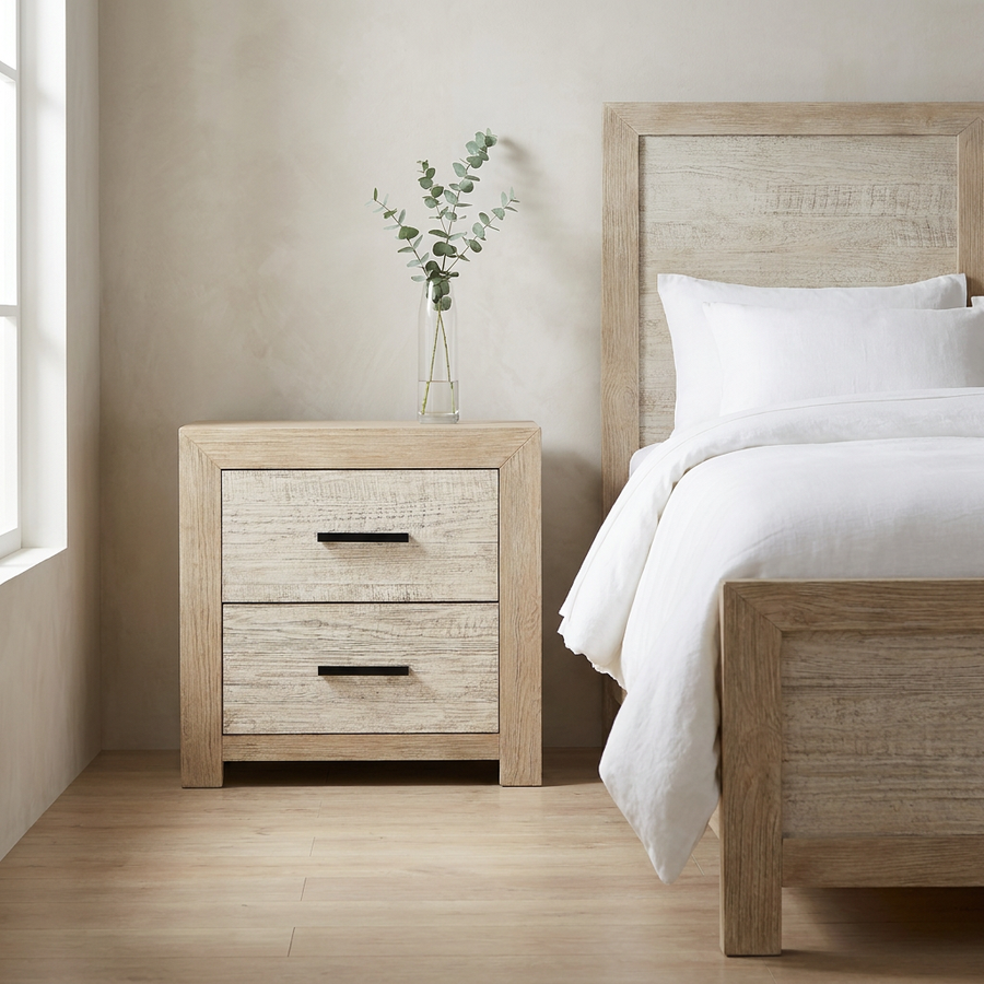 RHETT 2 DRAWER NIGHTSTAND
