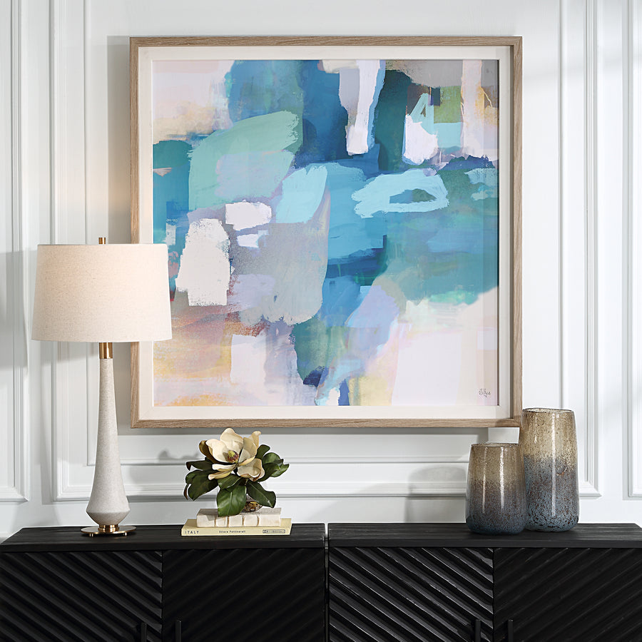 "CONTINUE ON" ABSTRACT FRAMED PRINT
