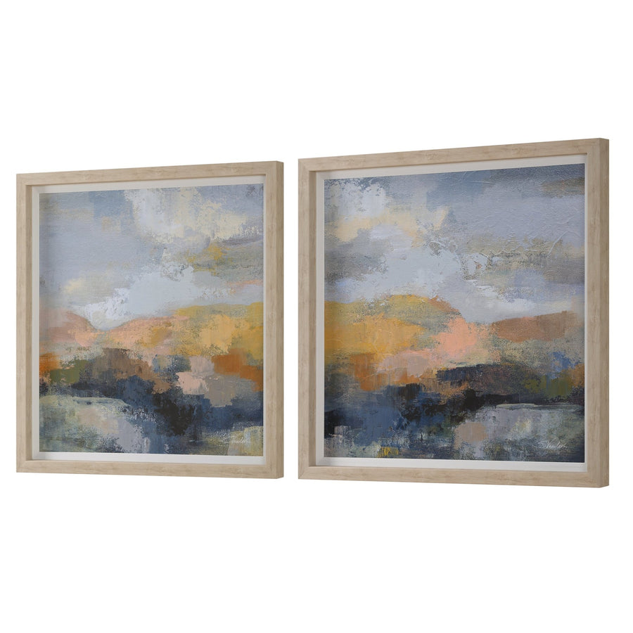 "DUSK LANDSCAPE" FRAMED PRINTS | SET OF 2