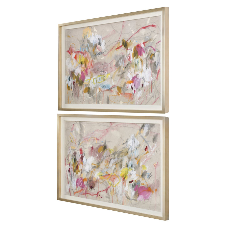 "METROPOLITAN RUSH" FRAMED ABSTRACT PRINTS