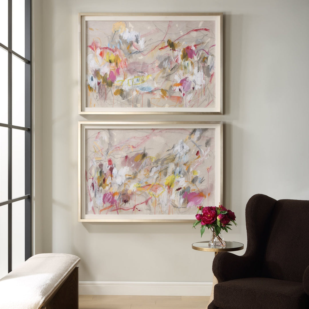 "METROPOLITAN RUSH" FRAMED ABSTRACT PRINTS