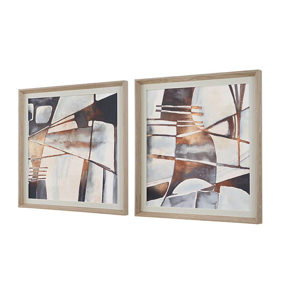 "VETRINA" FRAMED ABSTRACT PRINTS | SET OF 2