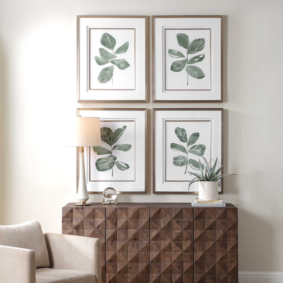 "FIDDLE HEAD LEAF" BOTANICAL PRINTS | SET OF 4