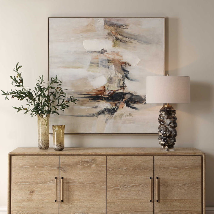 "OUTBURST" HAND PAINTED FRAMED CANVAS ART