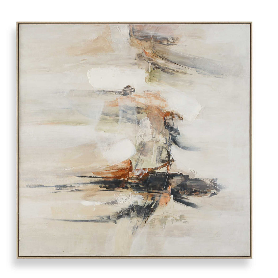 "OUTBURST" HAND PAINTED FRAMED CANVAS ART