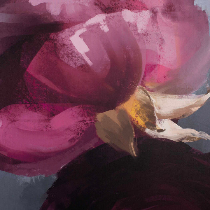 "PLUM RANCULUS" FRAMED FLORAL CANVAS ART