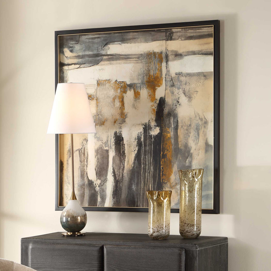 "LANDSLIDE" FRAMED ABSTRACT PRINT