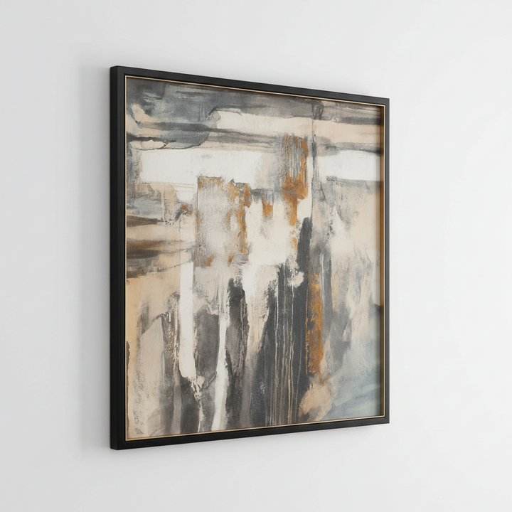 "LANDSLIDE" FRAMED ABSTRACT PRINT