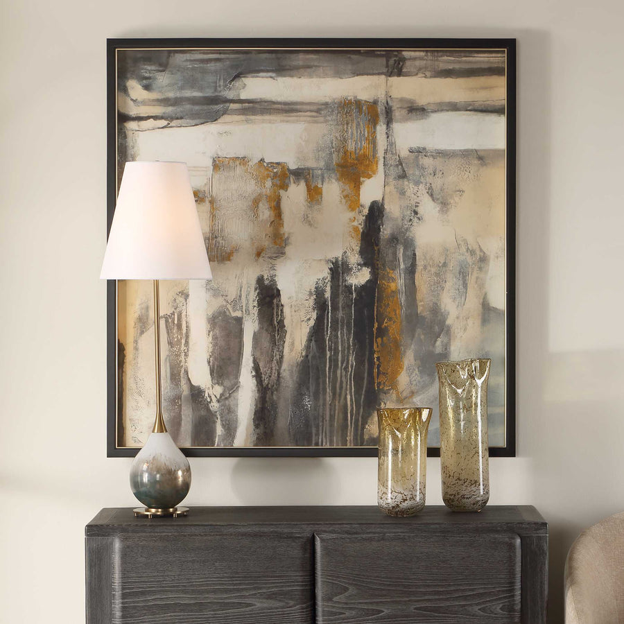 "LANDSLIDE" FRAMED ABSTRACT PRINT