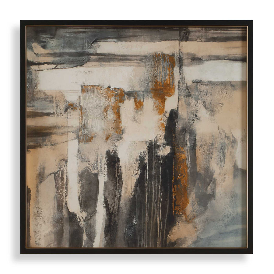 "LANDSLIDE" FRAMED ABSTRACT PRINT