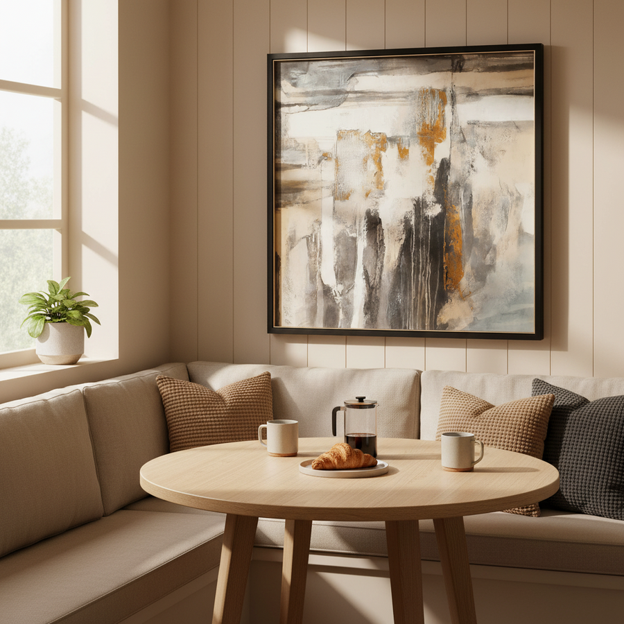 "LANDSLIDE" FRAMED ABSTRACT PRINT