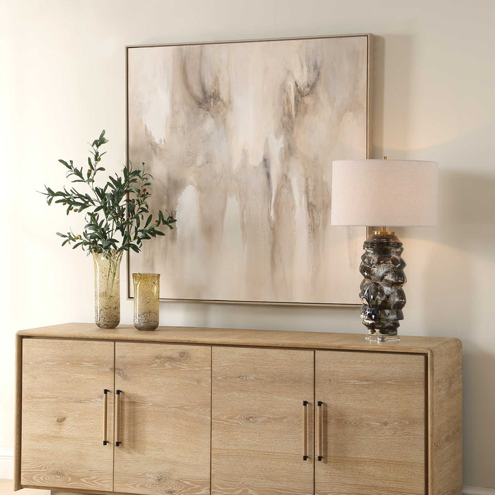"EMBARK" HAND PAINTED FRAMED ABSTRACT CANVAS ART