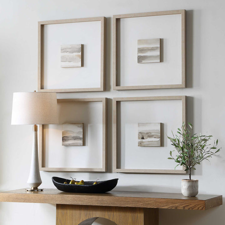 "STUDYING SEPIA" HANDPAINTED CANVAS SET