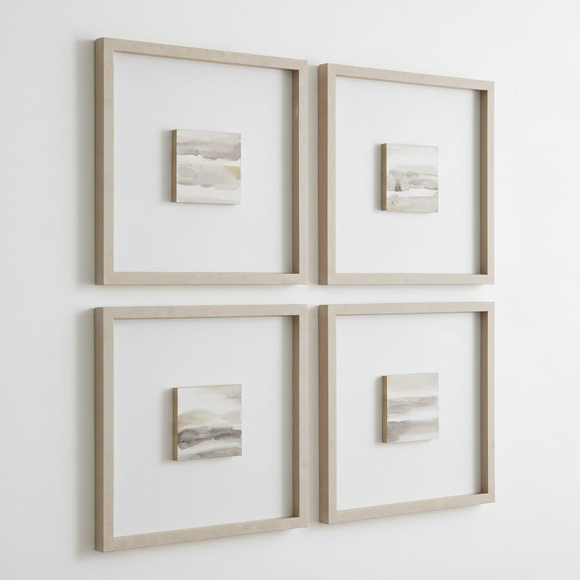 "STUDYING SEPIA" HANDPAINTED CANVAS SET