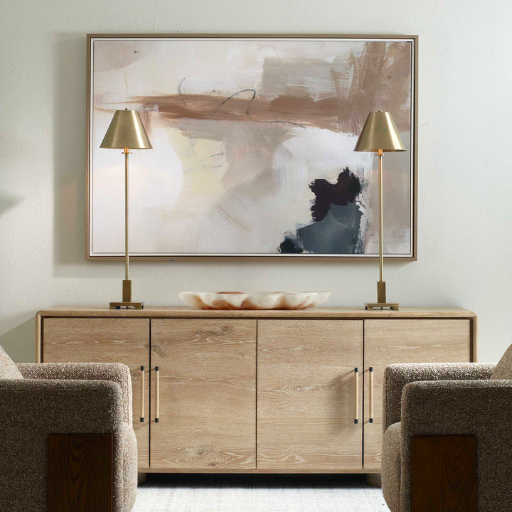 "BLUSTER" FRAMED ABSTRACT CANVAS ART